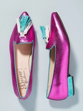 Bisue Ballerina Metallic Tasseled Loafers